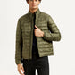 Men's Quilted Olive Puffer Jacket - Styleshot View