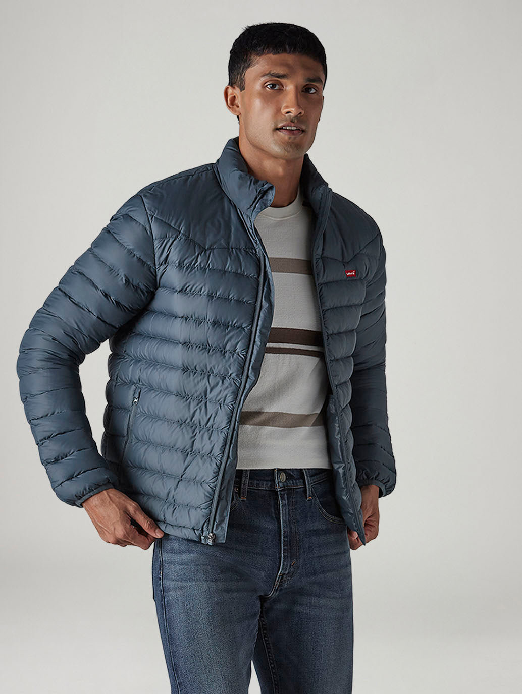 Men's Quilted Slim Fit Puffer Jacket