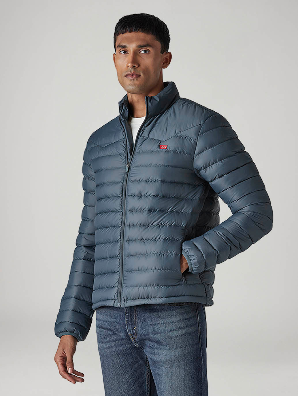 Men's Quilted Slim Fit Puffer Jacket - 20 View