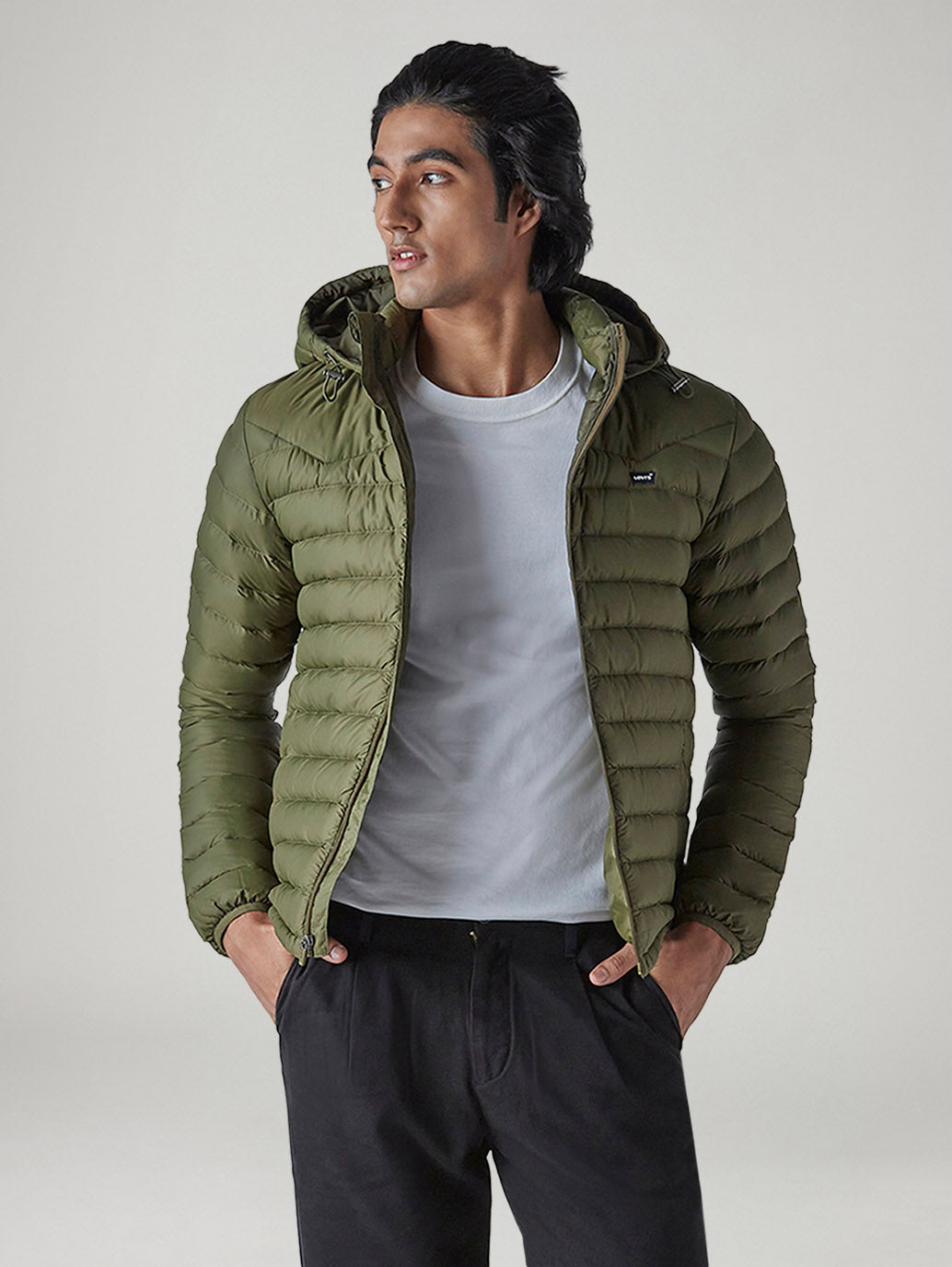 Men's Quilted Slim Fit Puffer Jacket