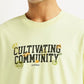 Men's Typographic Print Loose Fit T-shirt - Detail View