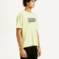 Men's Typographic Print Loose Fit T-shirt - Side View