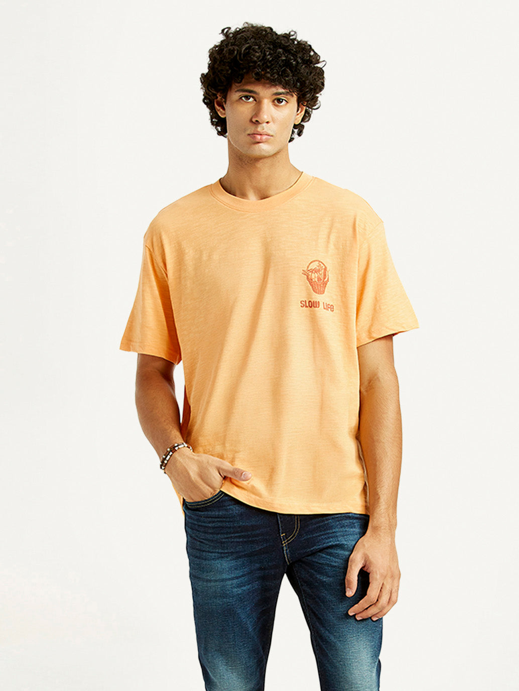 Men's Graphic Print Loose Fit T-shirt - Styleshot View