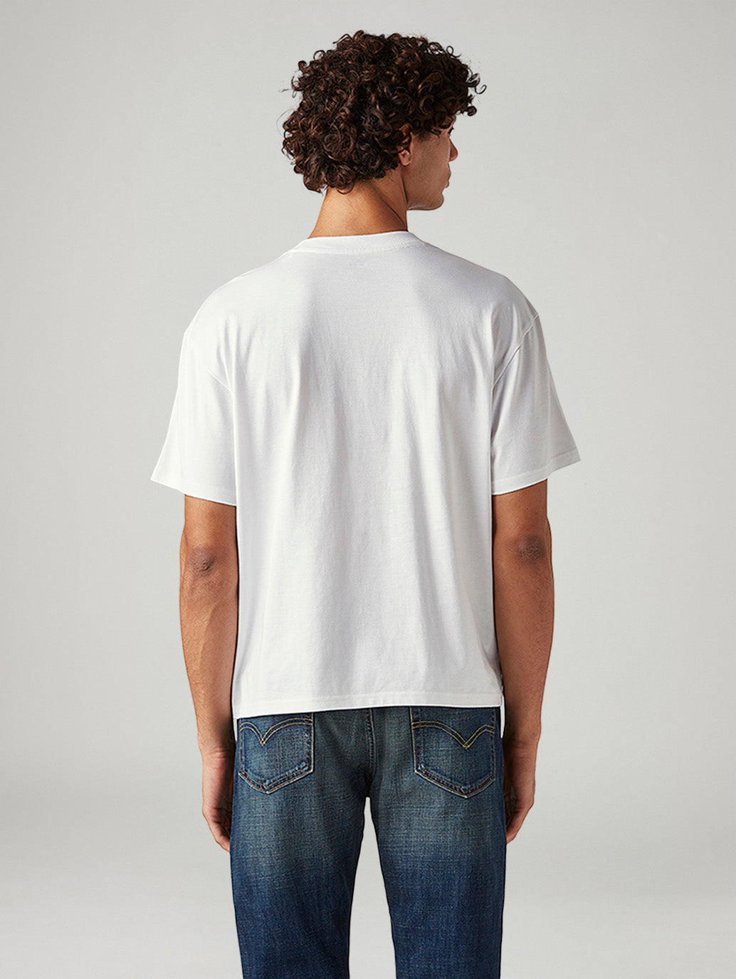 Men's Graphic Print Boxy Fit T-Shirt - Back View