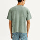 Men's Embroidered Green Boxy T-shirt - Back View