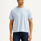 Men's Striped Light Blue Boxy T-shirt - Styleshot View