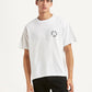 Men's Brand Logo White Boxy T-shirt - Styleshot View