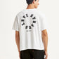 Men's Brand Logo White Boxy T-shirt - Back View