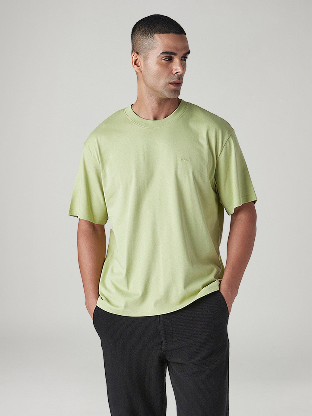 Men's Solid Boxy Fit Jersey T-Shirt
