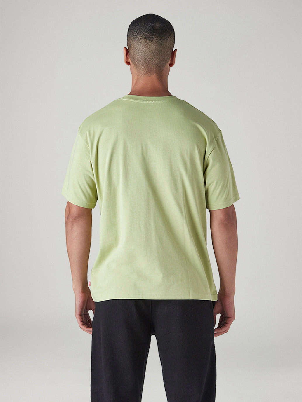 Men's Solid Boxy Fit Jersey T-Shirt - Back View