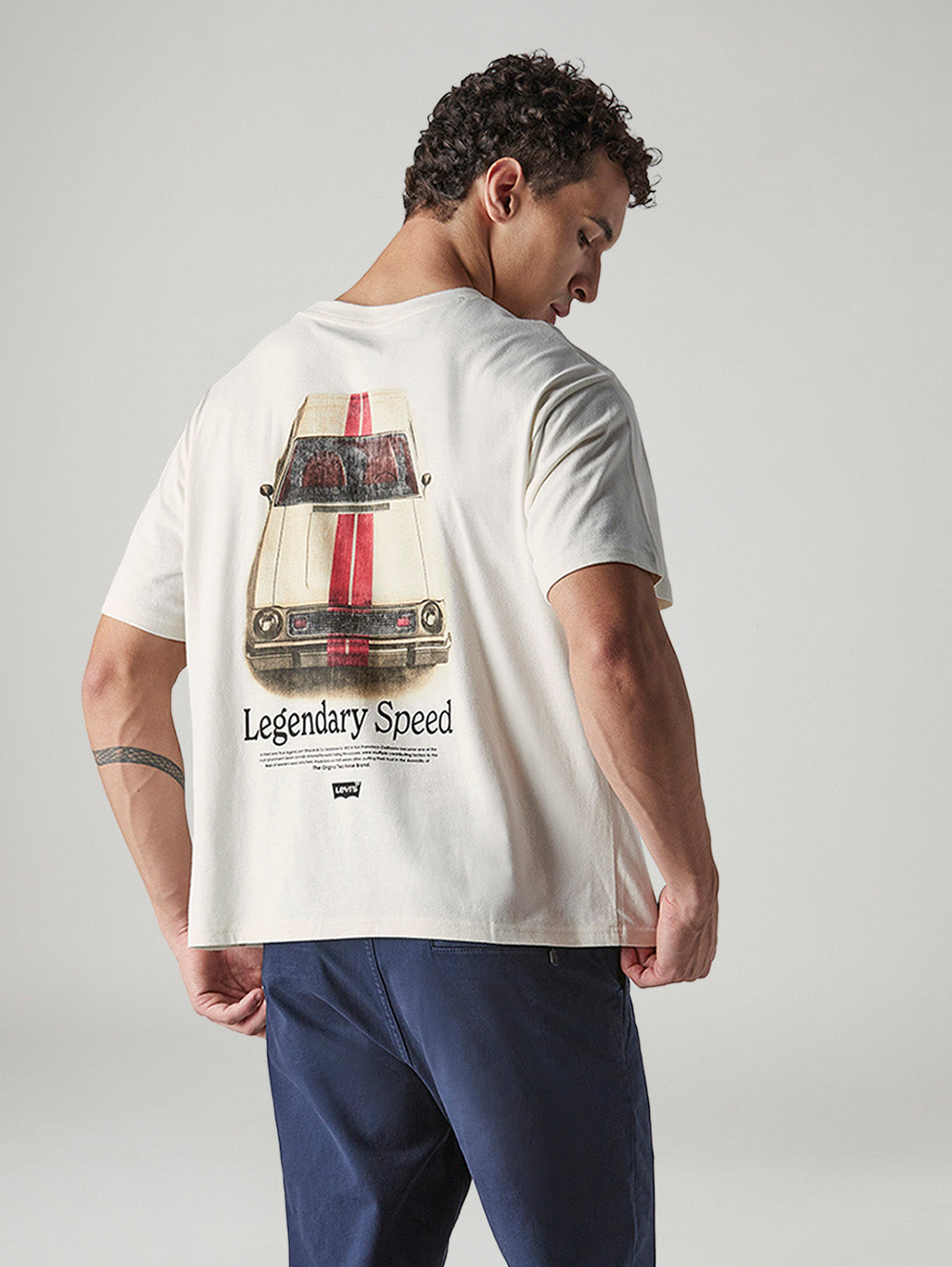 Men's Graphic Print Boxy Fit Jersey T-Shirt