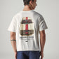 Men's Graphic Print Boxy Fit Jersey T-Shirt - Back View