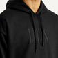 Men's Brand Logo Black Hooded Sweatshirt - Detail View