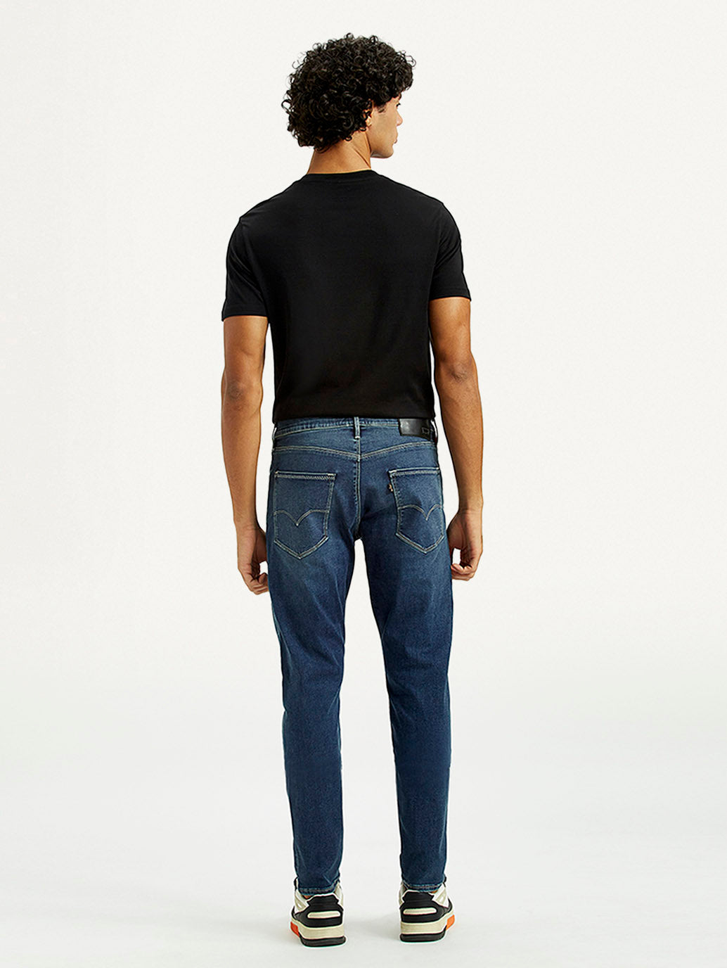 Men's Redloop 512 Dark Indigo Slim Tapered Fit Mid Rise Jeans - Back View