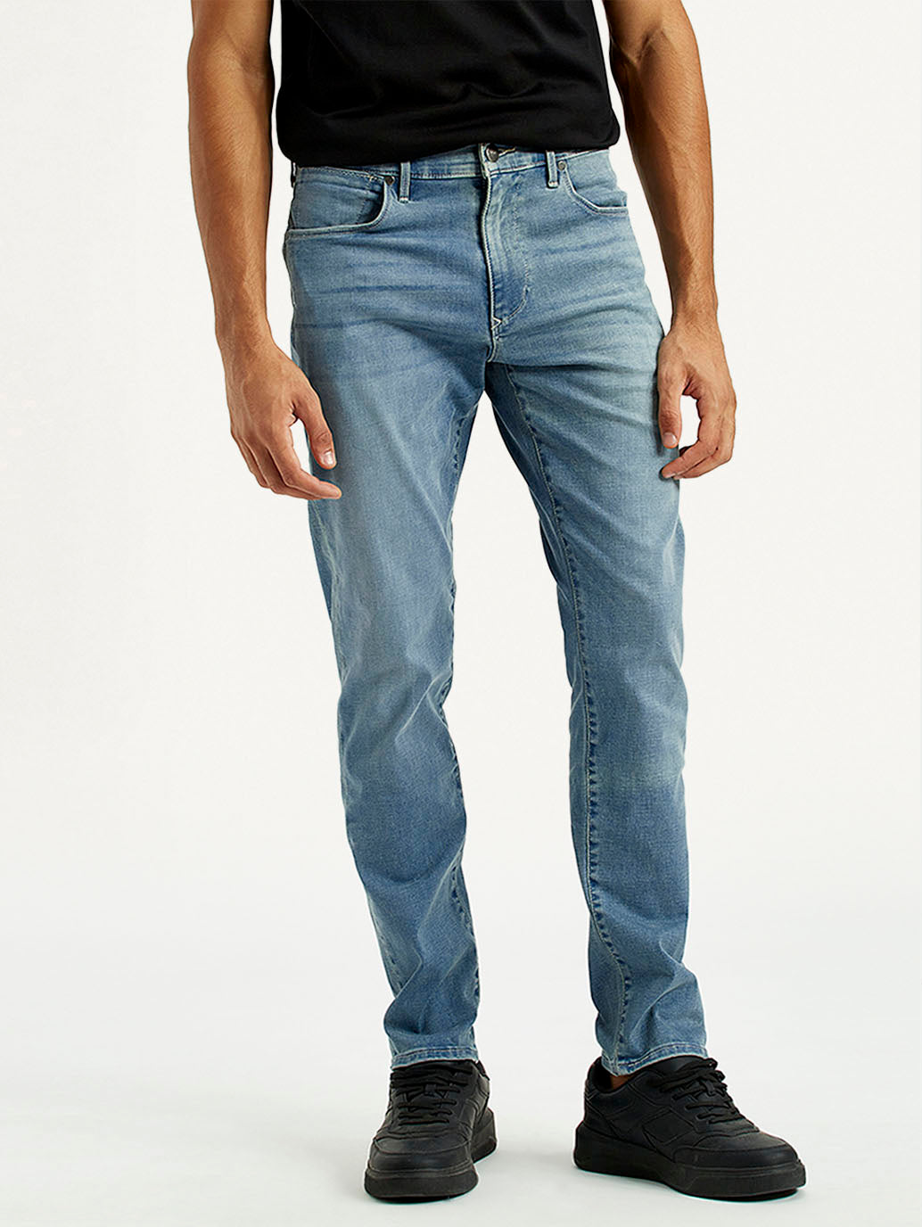 Men's Redloop 512 Dark Indigo Slim Tapered Fit Mid Rise Jeans - Front View