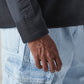 Men's Navy Blue Solid Regular Fit Sweatshirt - Detail View
