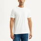 Men's Solid White Slim Fit T-shirt - Front View