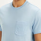 Men's Solid Round Neck T-Shirt - Detail View