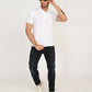 Men's Solid White Polo T-Shirt - 6 View