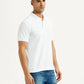 Men's Solid White Polo T-Shirt - Side View