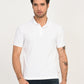 Men's Solid White Polo T-Shirt - frount View