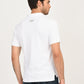 Men's Solid White Polo T-Shirt - back View