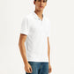 Men's Solid White Polo T-Shirt - Side View