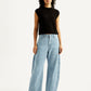 Women's Cinch Light Blue Barrel Loose Fit Mid Rise Jeans - Front View