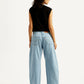 Women's Cinch Light Blue Barrel Loose Fit Mid Rise Jeans - Back View