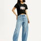 Women's Cinch Light Blue Barrel Loose Fit Mid Rise Jeans - Styleshot View