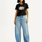 Women's Cinch Light Blue Barrel Loose Fit Mid Rise Jeans - Front View