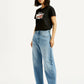 Women's Cinch Light Blue Barrel Loose Fit Mid Rise Jeans - Side View