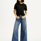 Women's 728 Dark Blue Flared Fit High Rise Jeans - Styleshot View