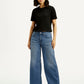 Women's 728 Dark Blue Flared Fit High Rise Jeans - Front View