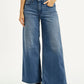 Women's 728 Dark Blue Flared Fit High Rise Jeans - Front View