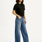 Women's 728 Dark Blue Flared Fit High Rise Jeans - Side View