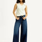 Women's 728 Dark Indigo Flared Fit High Rise Jeans - Styleshot View