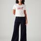 Women's 728 Dark Blue Wide Leg Fit High Rise Jeans - Front View