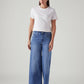 Women's 728 Blue Wide Leg Fit High Rise Jeans - Front View