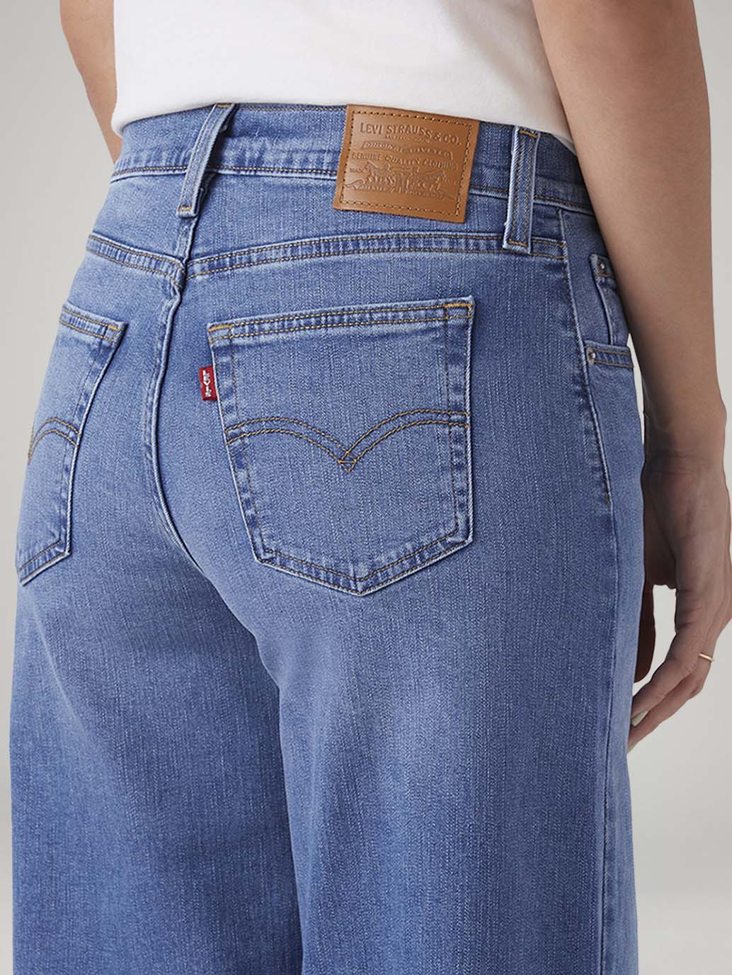 Women's 728 Blue Wide Leg Fit High Rise Jeans - 20 View