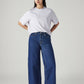 Women's 728 Blue Wide Leg Fit High Rise Jeans - Front View
