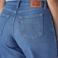 Women's 728 Blue Wide Leg Fit High Rise Jeans - Detail View