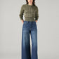 Women's 728 Dark Blue Wide Leg Fit High Rise Jeans - Styleshot View