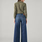 Women's 728 Dark Blue Wide Leg Fit High Rise Jeans - Back View