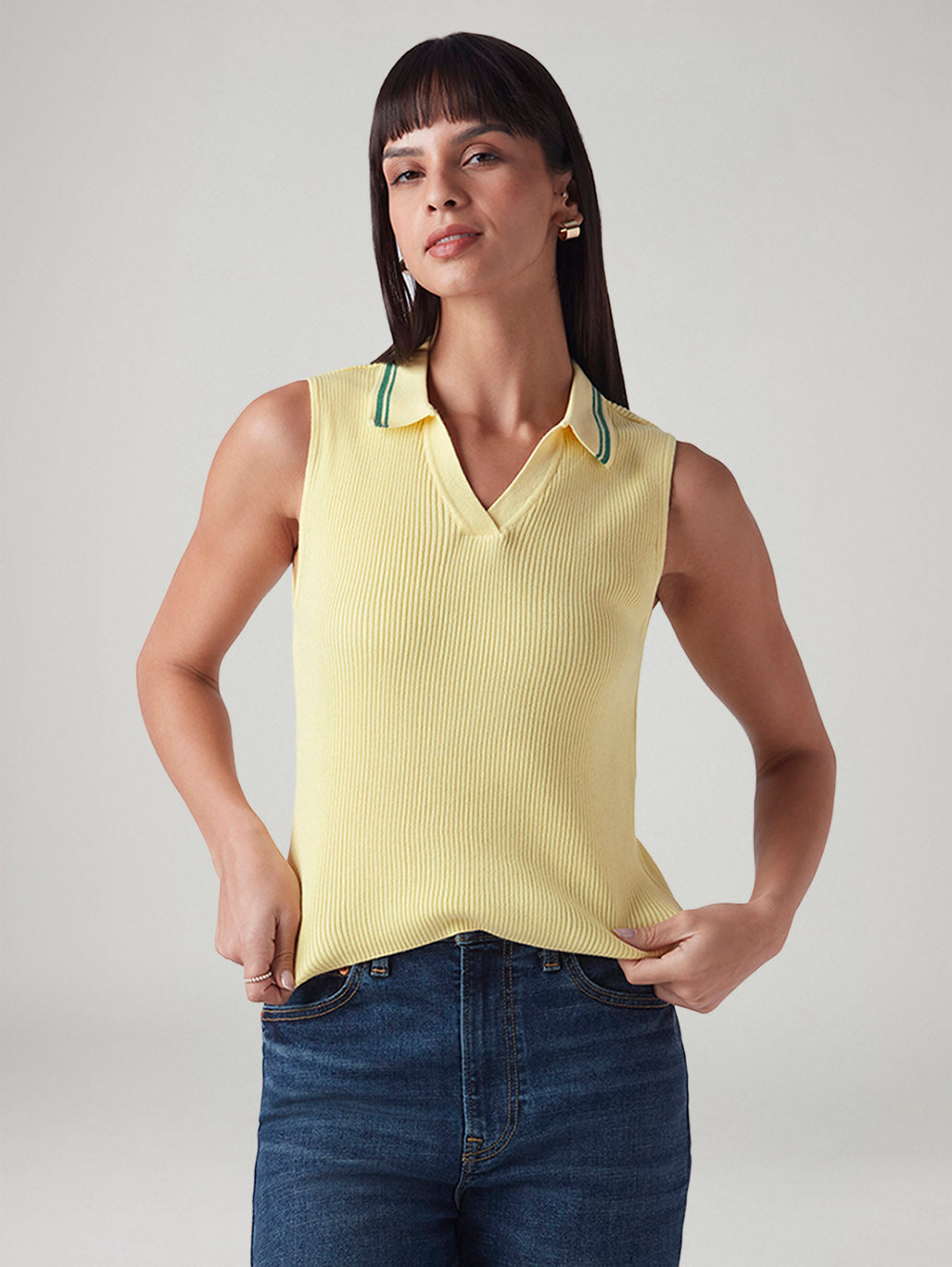 Women's Textured Regular Fit Knitted Top - Styleshot View