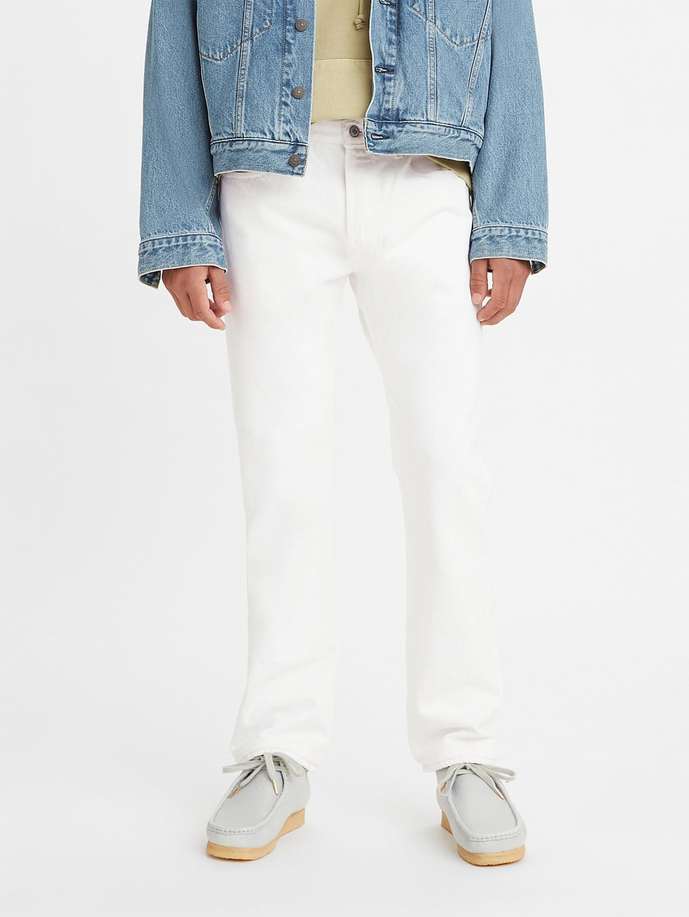 Men's 501 White Straight Fit Mid Rise Jeans - 333c6b7c-d779-47b7-b044-9660d28756a7 View