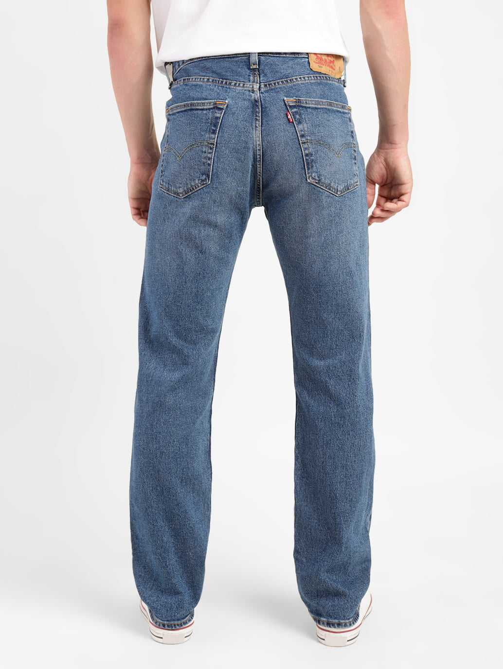 Men's 501 Blue Straight Fit Mid Rise Jeans - 9872b0db-c9fe-4bb4-b12d-fa9cdf3bf9c2 View