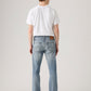 Men's 501 Blue Straight Fit Mid Rise Jeans - Back View