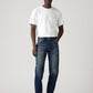 Men's 501 Indigo Straight Fit Mid Rise Jeans - Front View