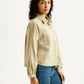 Women's Solid Spread Collar Denim Shirt - Side View